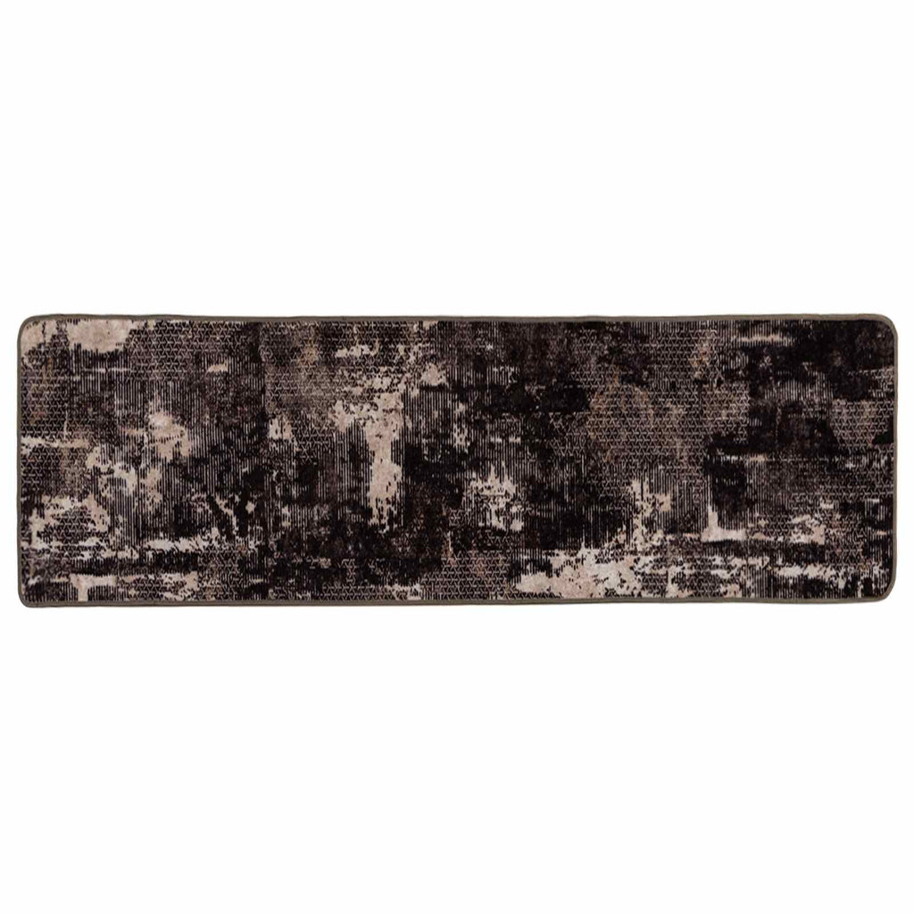 Runner Tappeto MARSA Nero 50 x 150 cm Poliestere e PVC