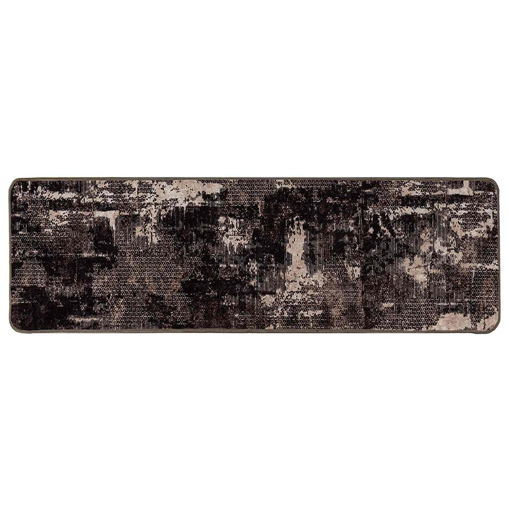 Runner Tappeto MARSA Nero 50 x 450 cm Poliestere e PVC