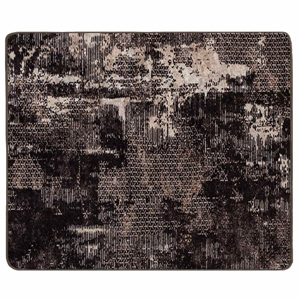 Runner Tappeto MARSA Nero 80 x 100 cm Poliestere e PVC