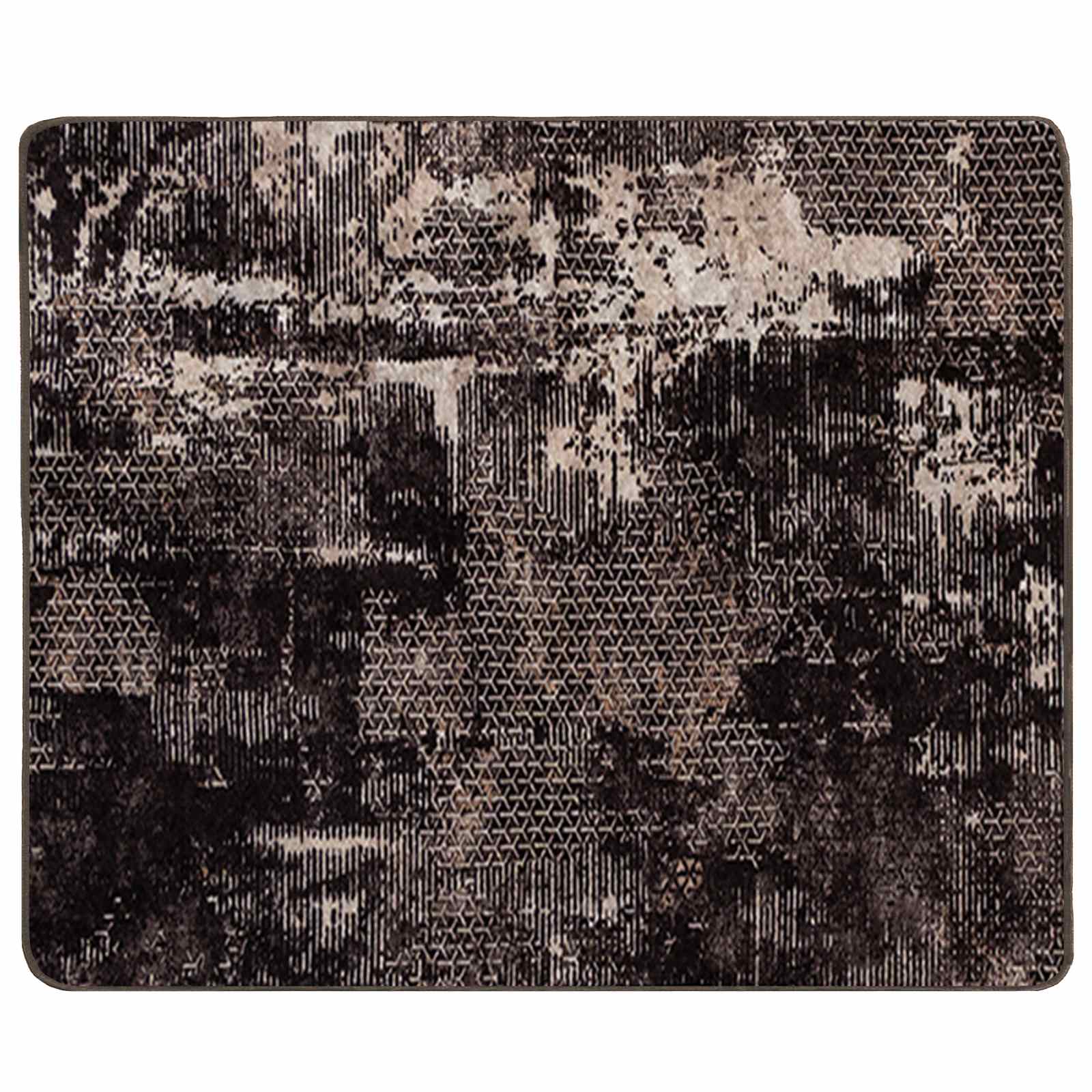 Runner Tappeto MARSA Nero 80 x 100 cm Poliestere e PVC