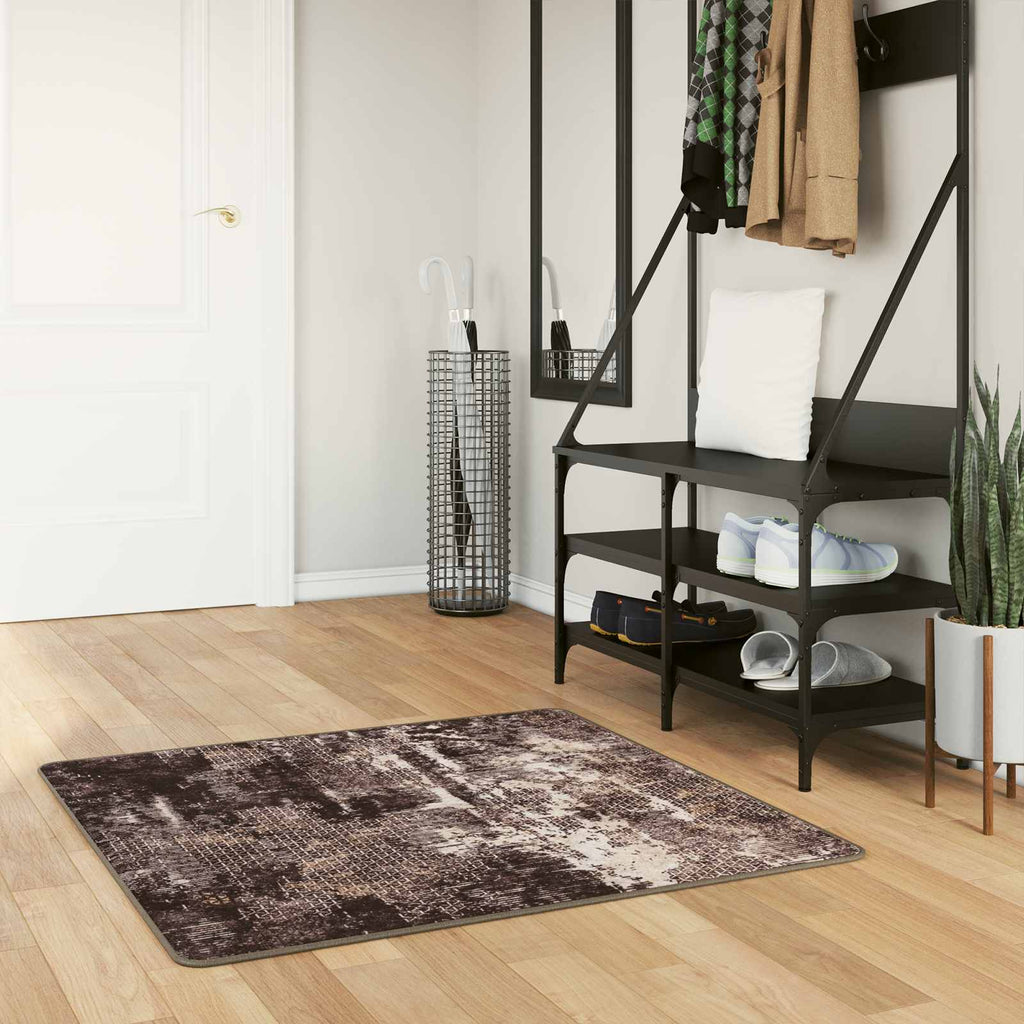 Runner Tappeto MARSA Nero 100 x 100 cm Poliestere e PVC