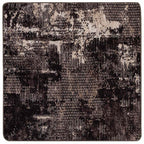 Runner Tappeto MARSA Nero 100 x 100 cm Poliestere e PVC