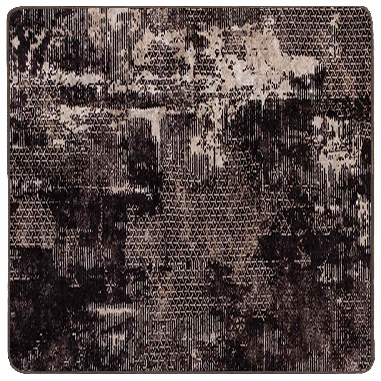 Runner Tappeto MARSA Nero 100 x 100 cm Poliestere e PVC