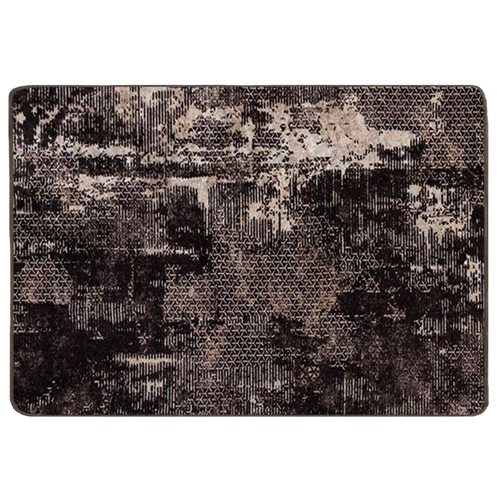 Runner Tappeto MARSA Nero 100 x 150 cm Poliestere e PVC
