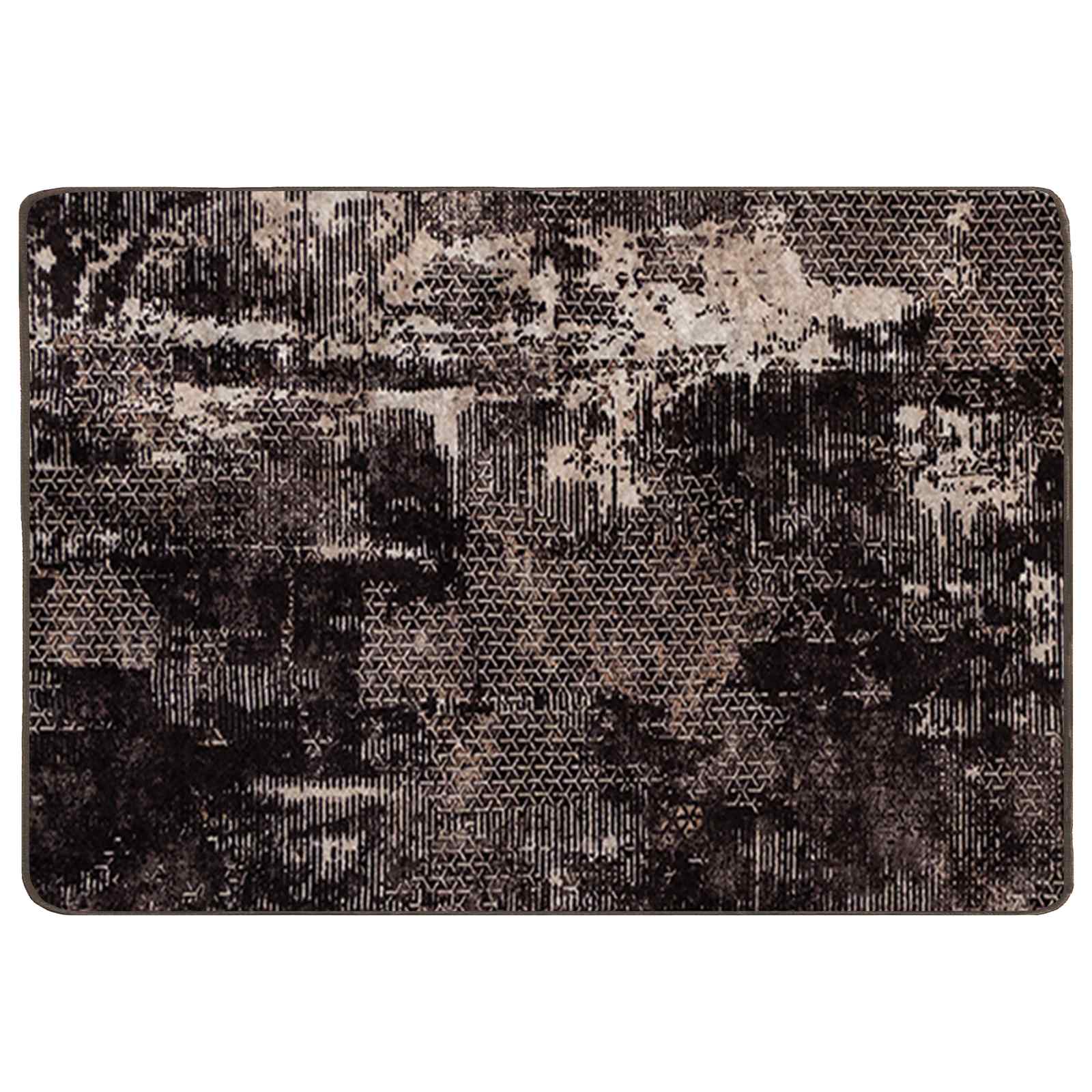 Runner Tappeto MARSA Nero 100 x 150 cm Poliestere e PVC