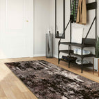 Runner Tappeto MARSA Nero 100 x 300 cm Poliestere e PVC