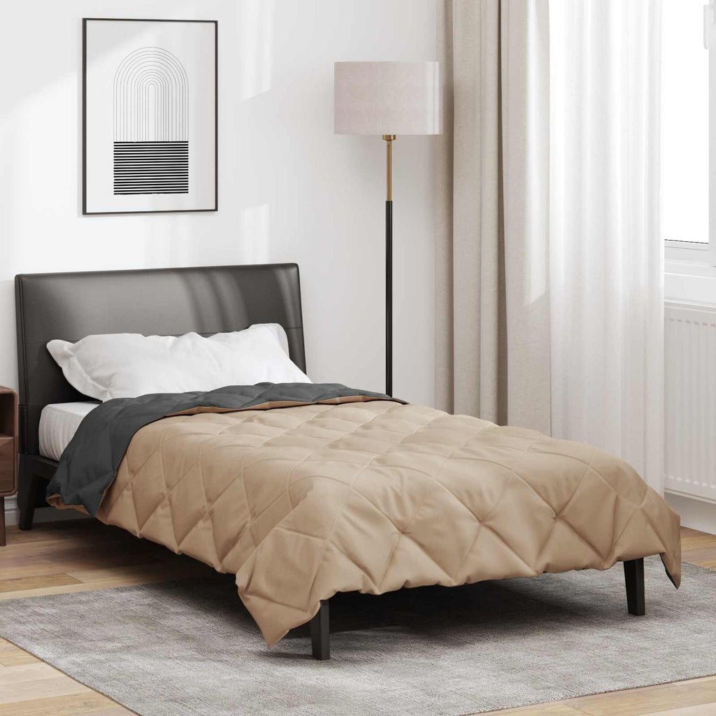 Duvet Estivo Antracite e Talpa 220 x 140 cm Microfibra