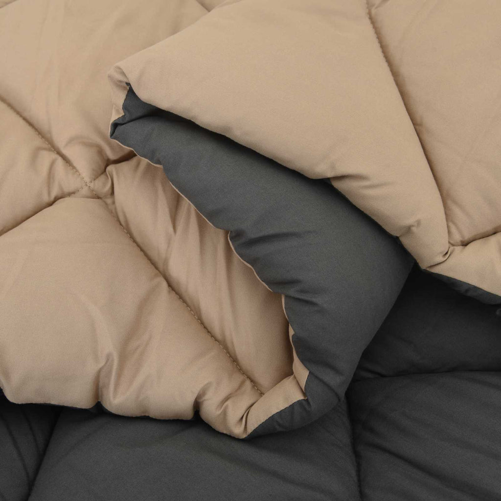 Duvet Estivo Antracite e Talpa 220 x 260 cm Microfibra