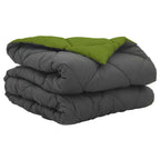 Duvet Estivo Verde e Antracite 200 x 135 cm Microfibra