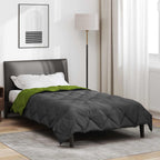 Duvet Estivo Verde e Antracite 200 x 140 cm Microfibra