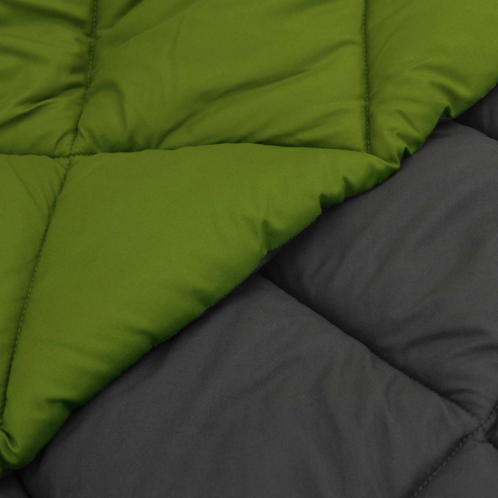 Duvet Estivo Verde e Antracite 240 x 200 cm Microfibra