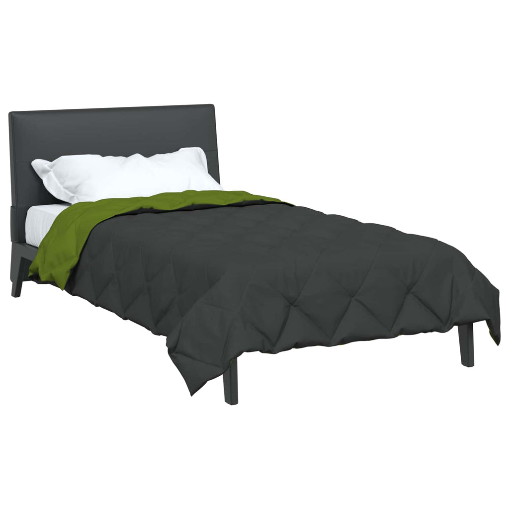 Duvet Estivo Verde e Antracite 220 x 140 cm Microfibra