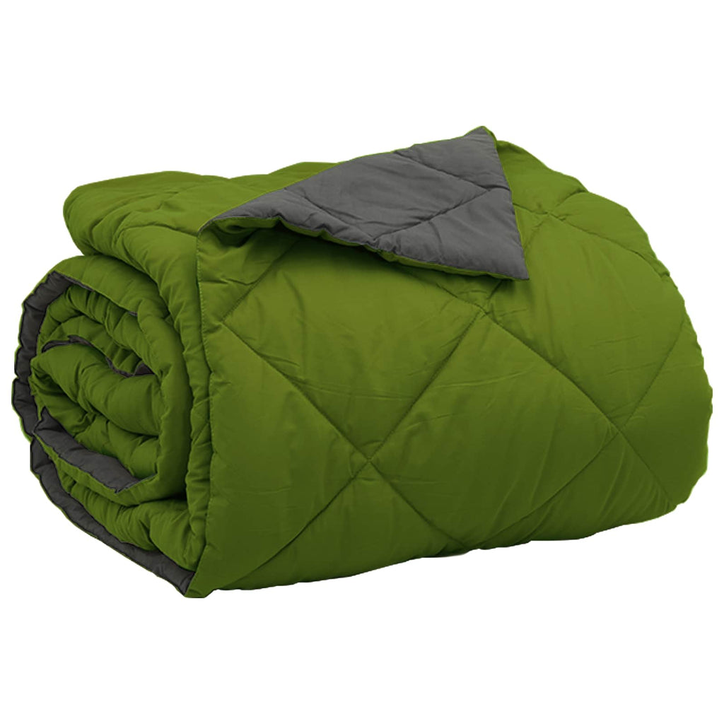 Duvet Estivo Verde e Antracite 240 x 260 cm Microfibra