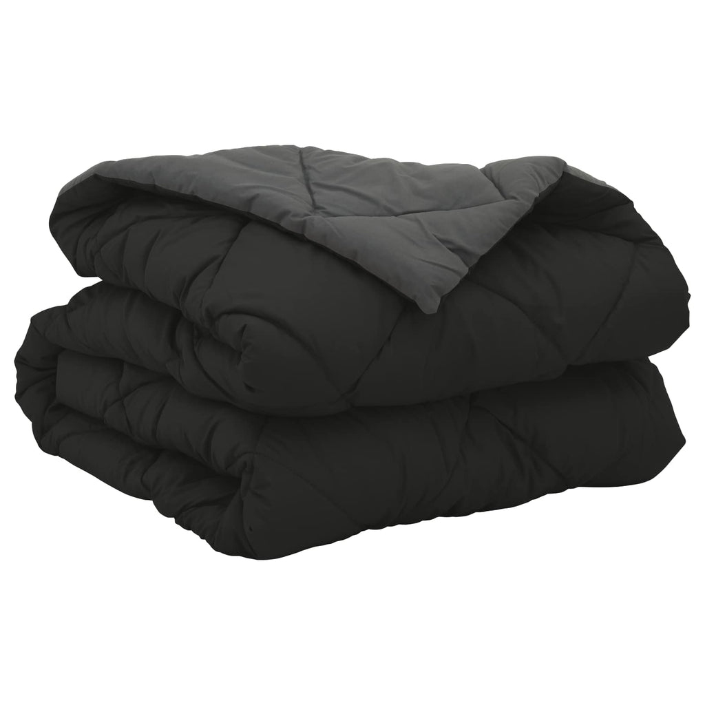 Duvet Estivo Nero e antracite 200 x 135 cm Microfibra