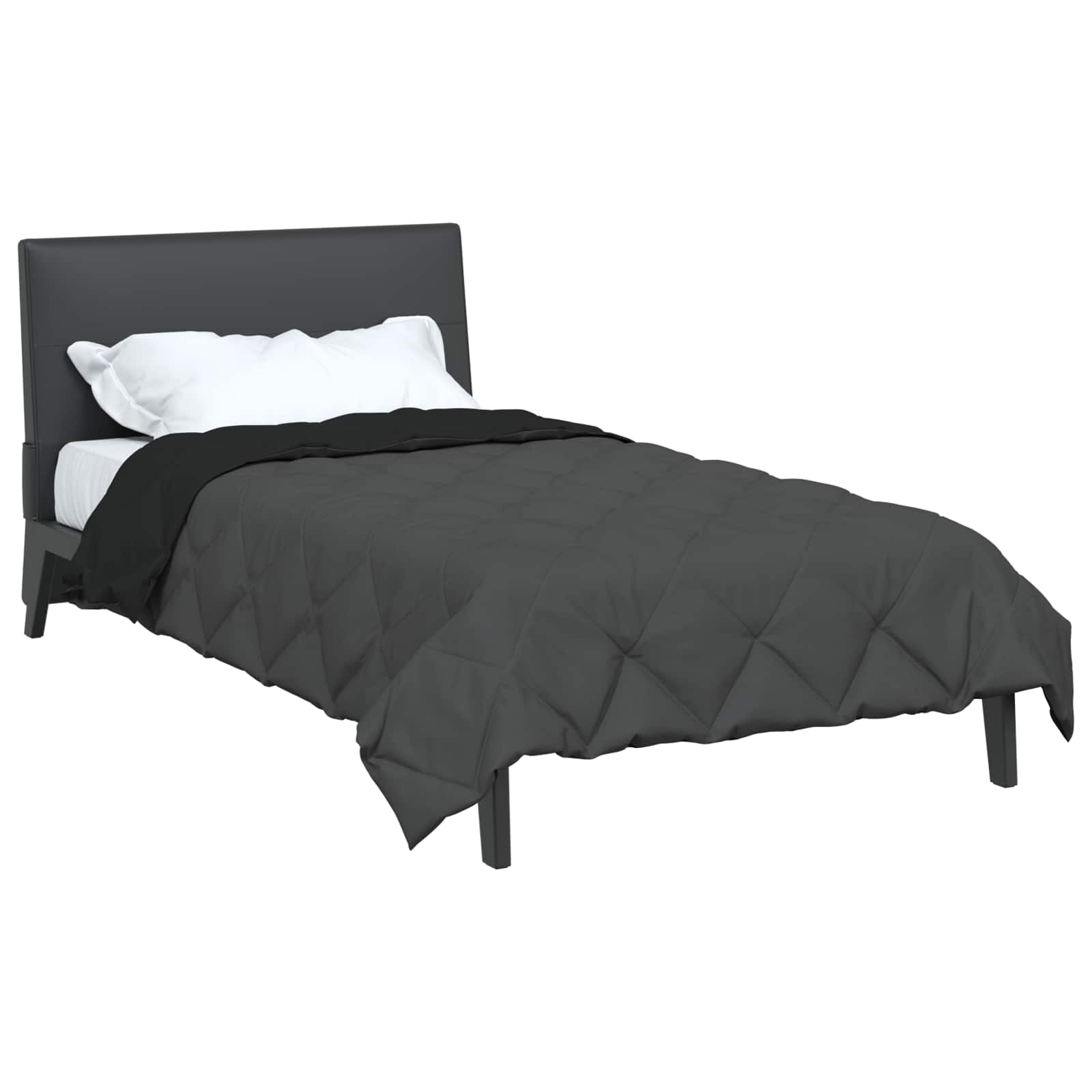 Duvet Estivo Nero e antracite 200 x 135 cm Microfibra
