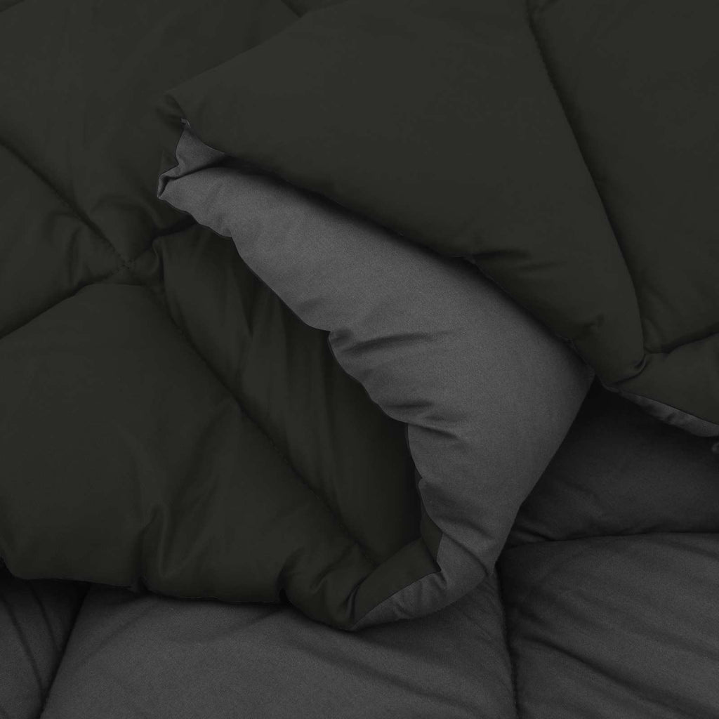 Duvet Estivo Nero e antracite 200 x 155 cm Microfibra