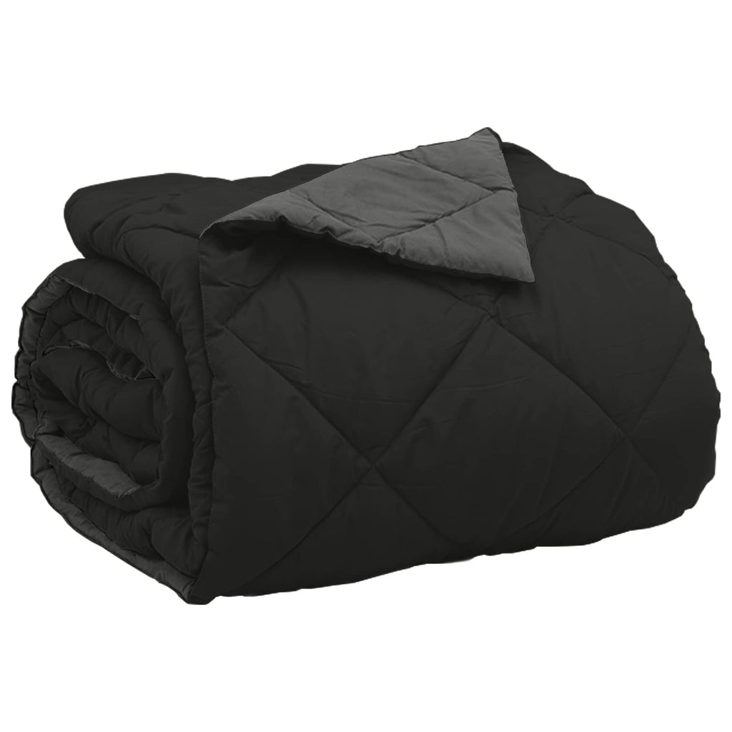 Duvet Estivo Nero e antracite 200 x 200 cm Microfibra