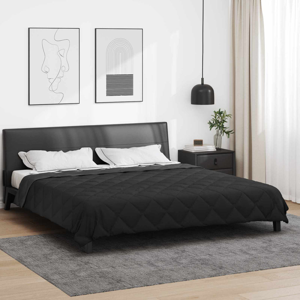 Duvet Estivo Nero e antracite 240 x 200 cm Microfibra