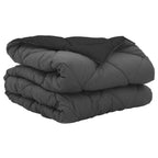 Duvet Estivo Nero e antracite 220 x 135 cm Microfibra