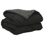 Duvet Estivo Nero e antracite 220 x 135 cm Microfibra