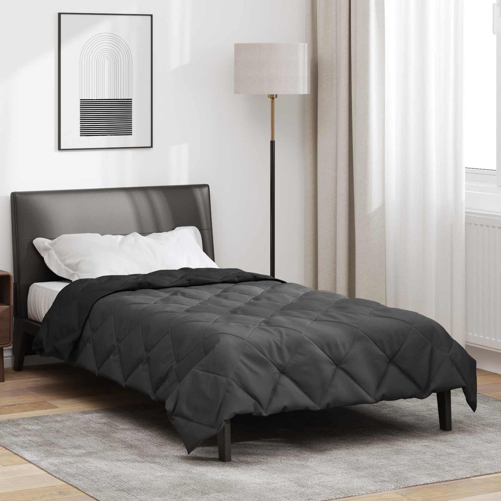 Duvet Estivo Nero e antracite 220 x 140 cm Microfibra