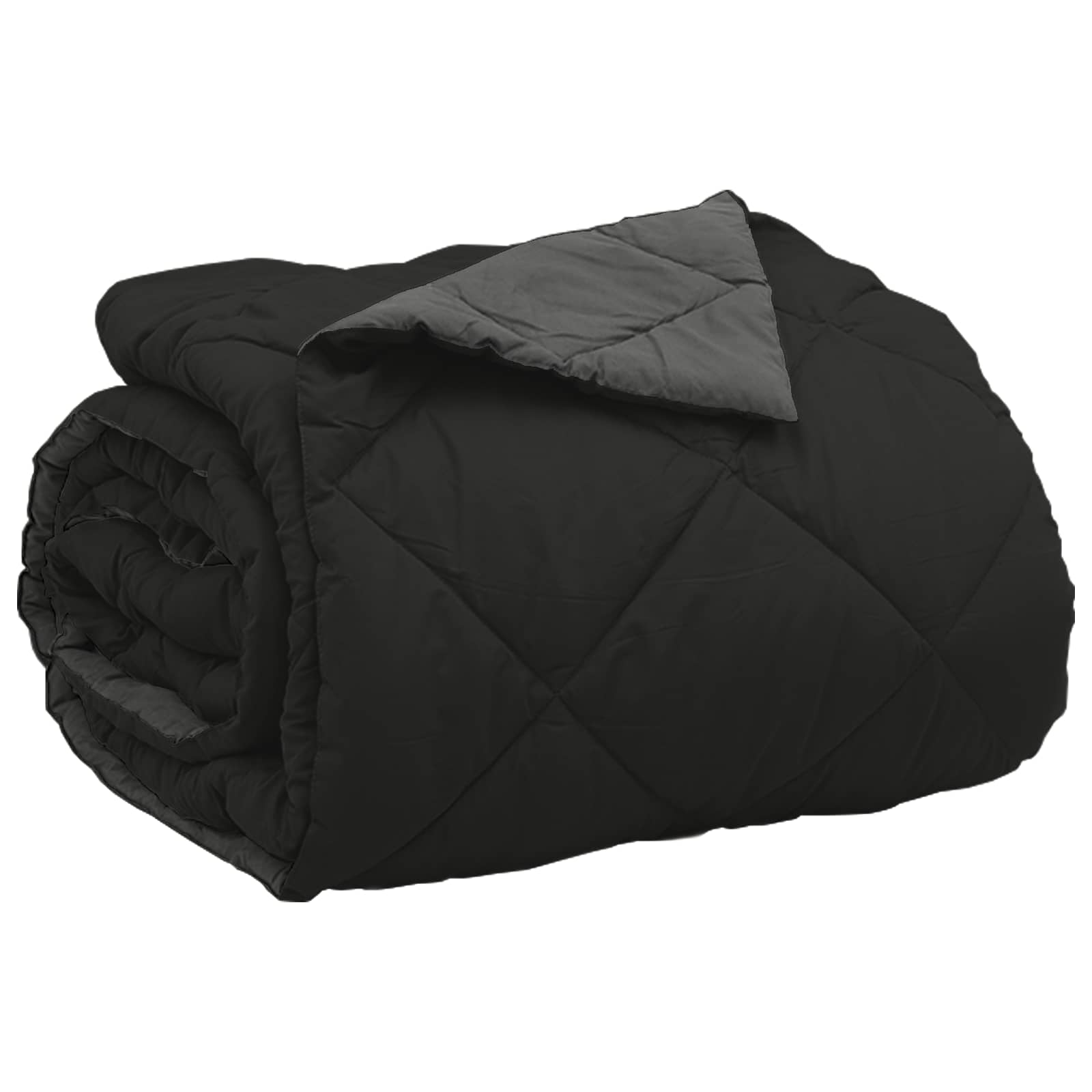 Duvet Estivo Nero e antracite 220 x 240 cm Microfibra