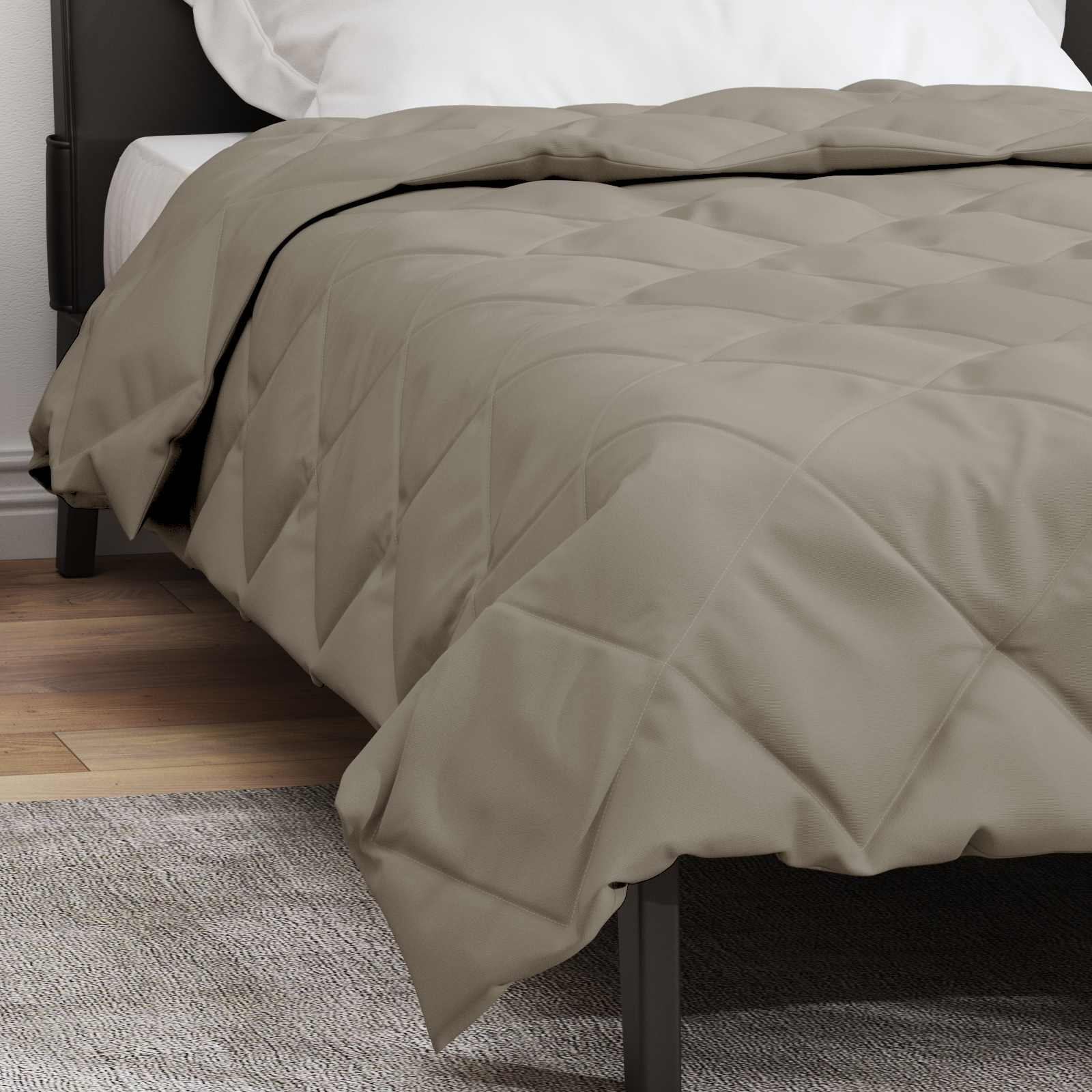 Duvet Estivo Grigio chiaro 220 x 135 cm Microfibra