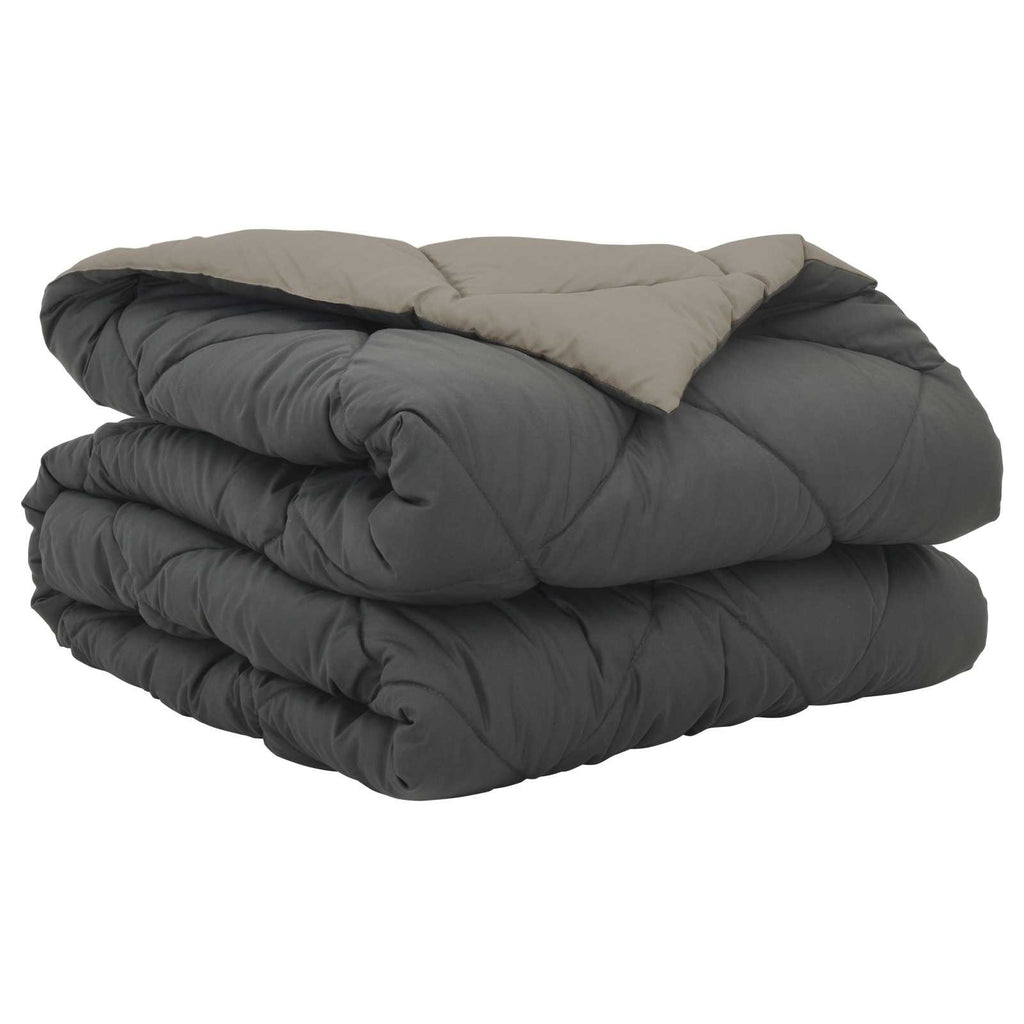 Duvet Estivo Grigio chiaro e Antracite 200 x 135 cm Microfibra