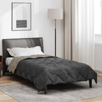 Duvet Estivo Grigio chiaro e Antracite 200 x 140 cm Microfibra