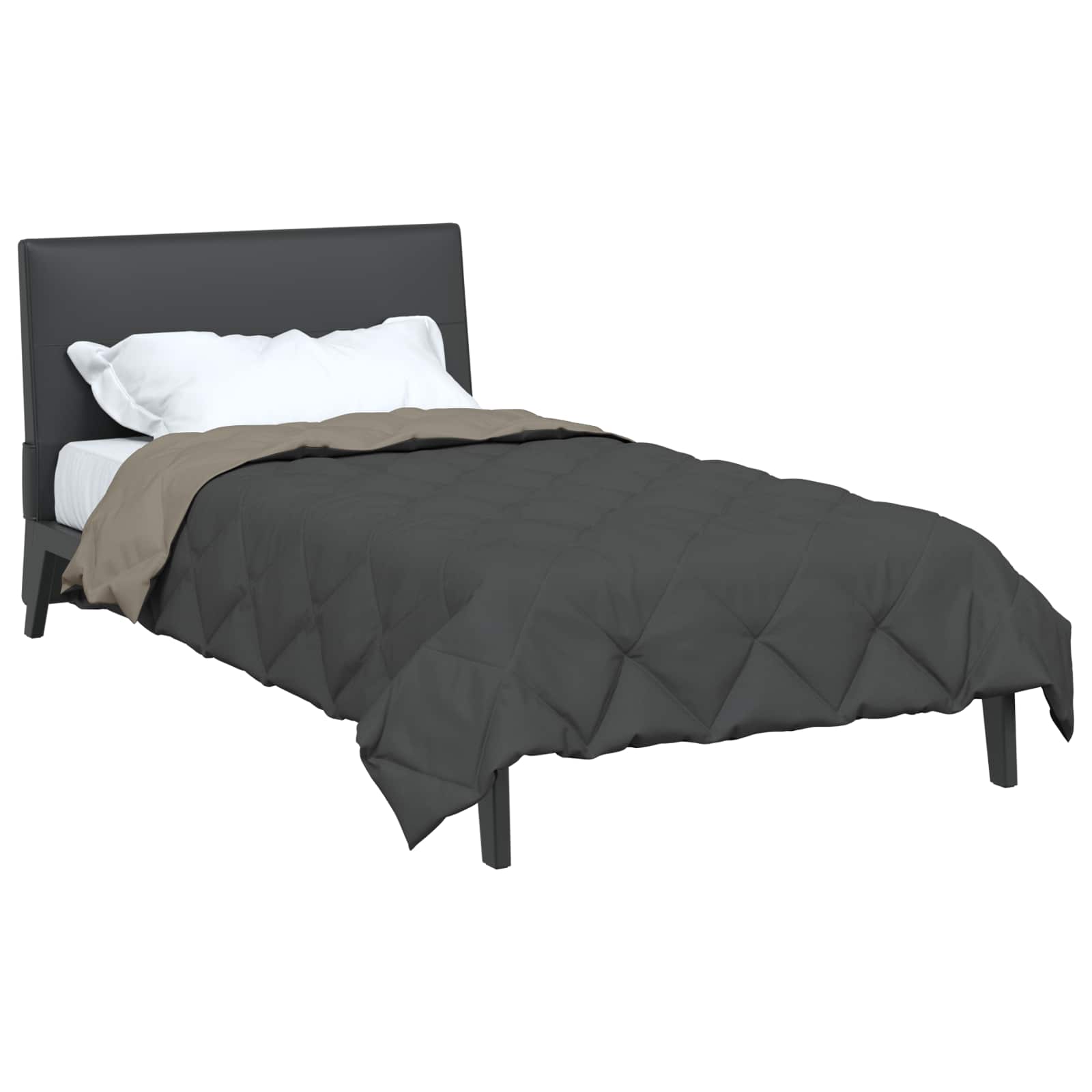 Duvet Estivo Grigio chiaro e Antracite 200 x 140 cm Microfibra