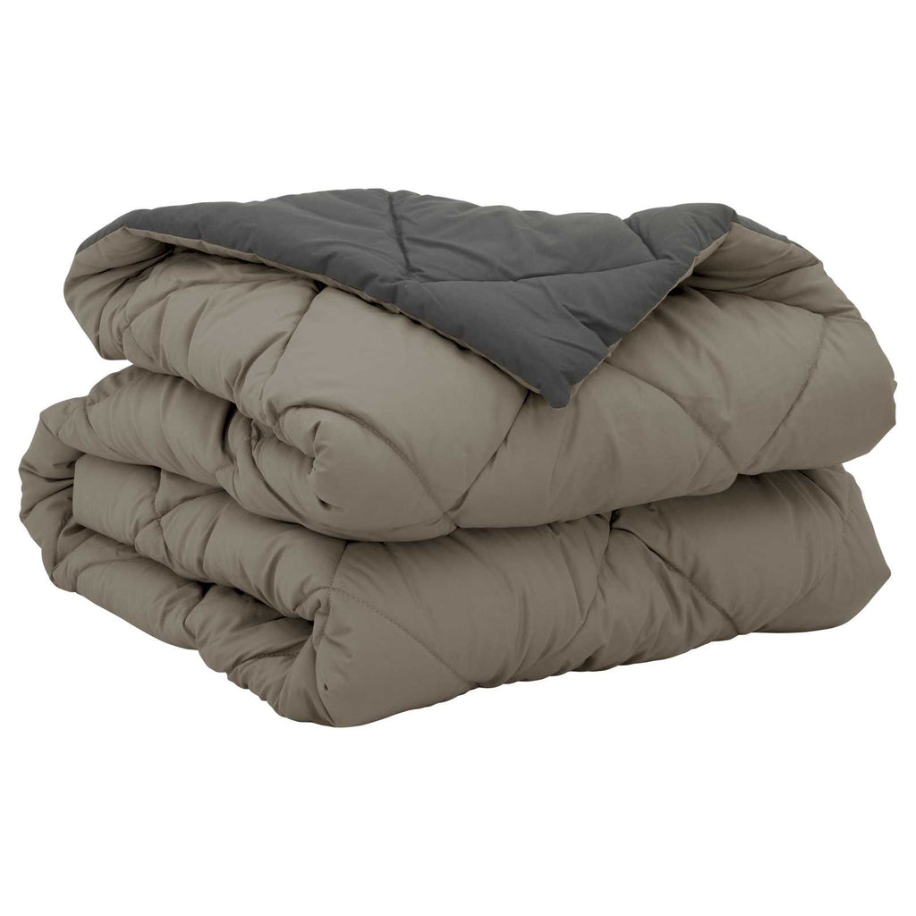 Duvet Estivo Grigio chiaro e Antracite 200 x 155 cm Microfibra