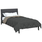 Duvet Estivo Grigio chiaro e Antracite 200 x 155 cm Microfibra