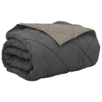 Duvet Estivo Grigio chiaro e Antracite 240 x 200 cm Microfibra