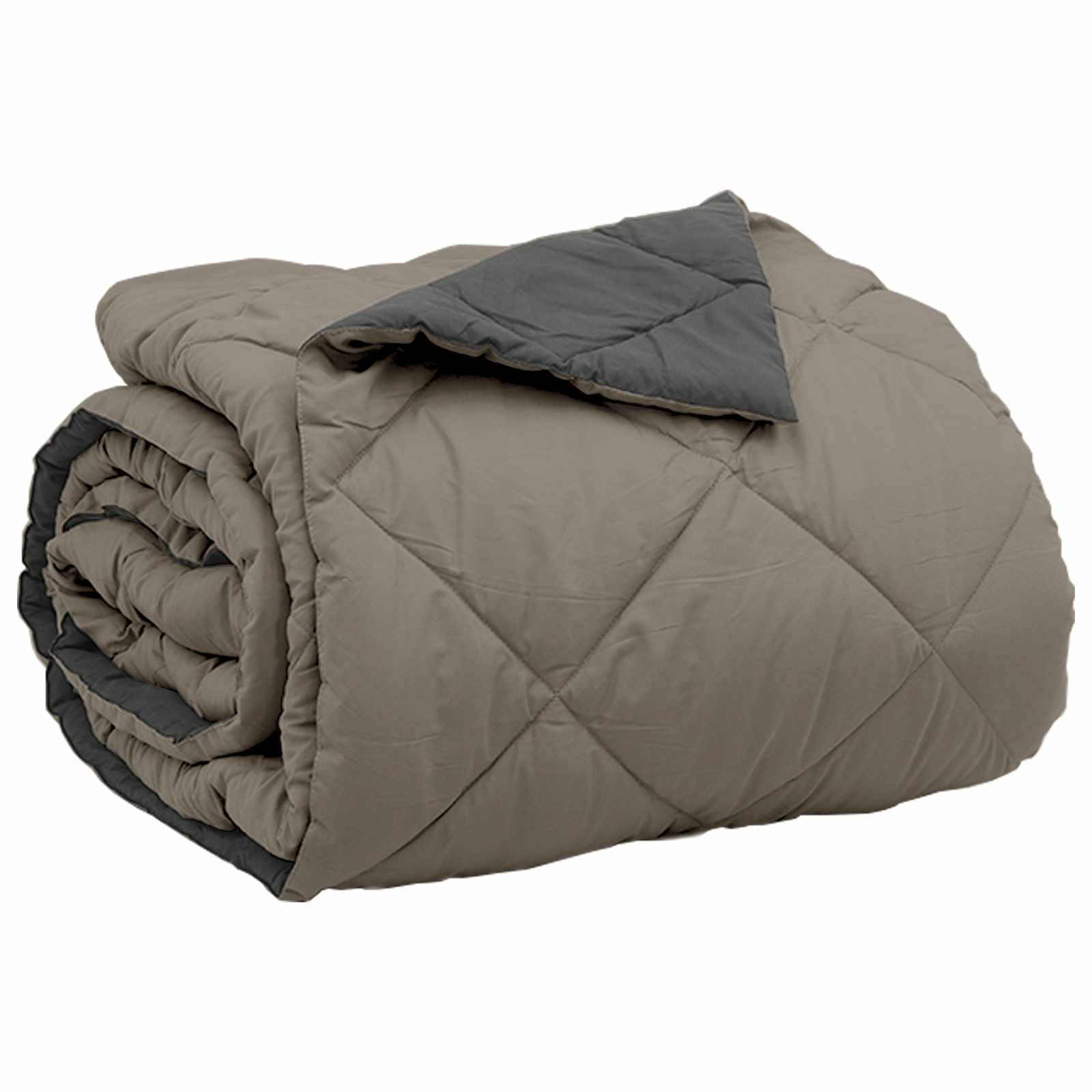 Duvet Estivo Grigio chiaro e Antracite 240 x 260 cm Microfibra