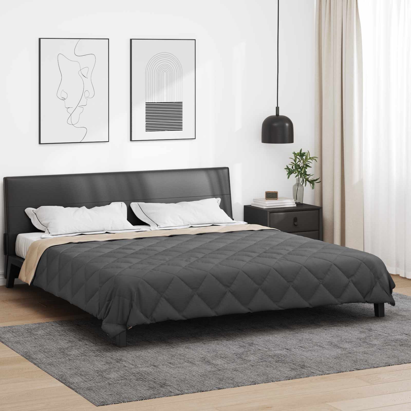 Piumone Completo Annuale Antracite e Talpa 200 x 220 cm