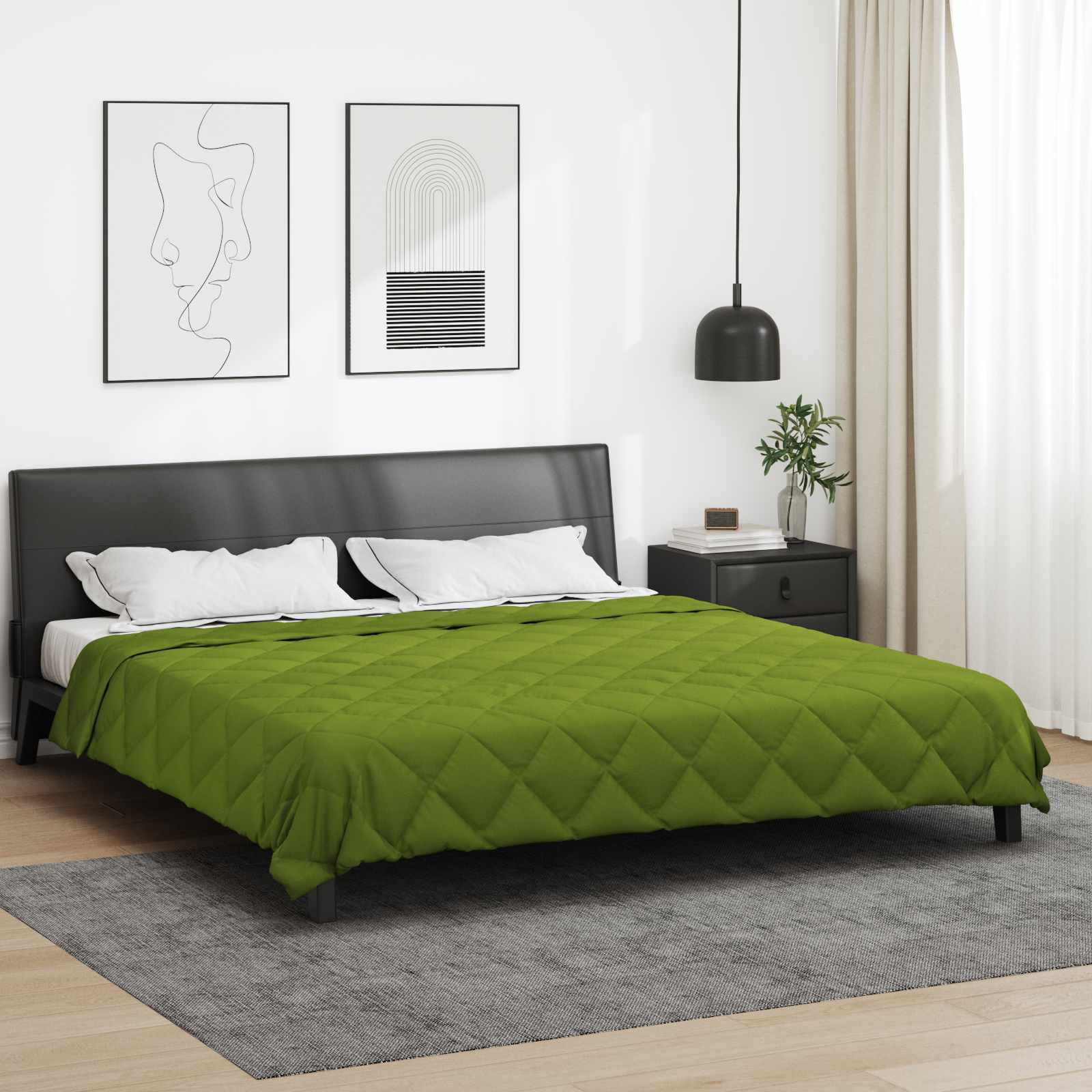 Piumone Completo Annuale Verde 220 x 240 cm Microfibra