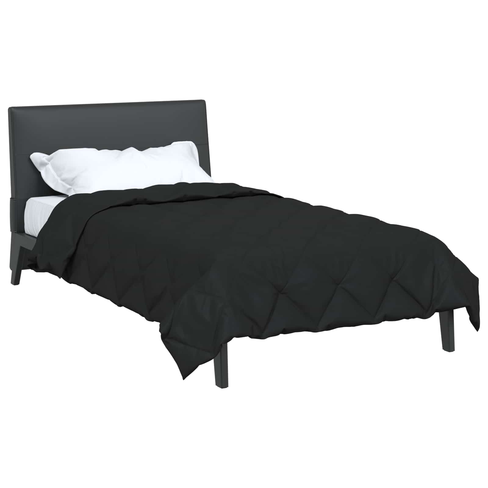 Piumone Completo Annuale Nero 140 x 200 cm Microfibra