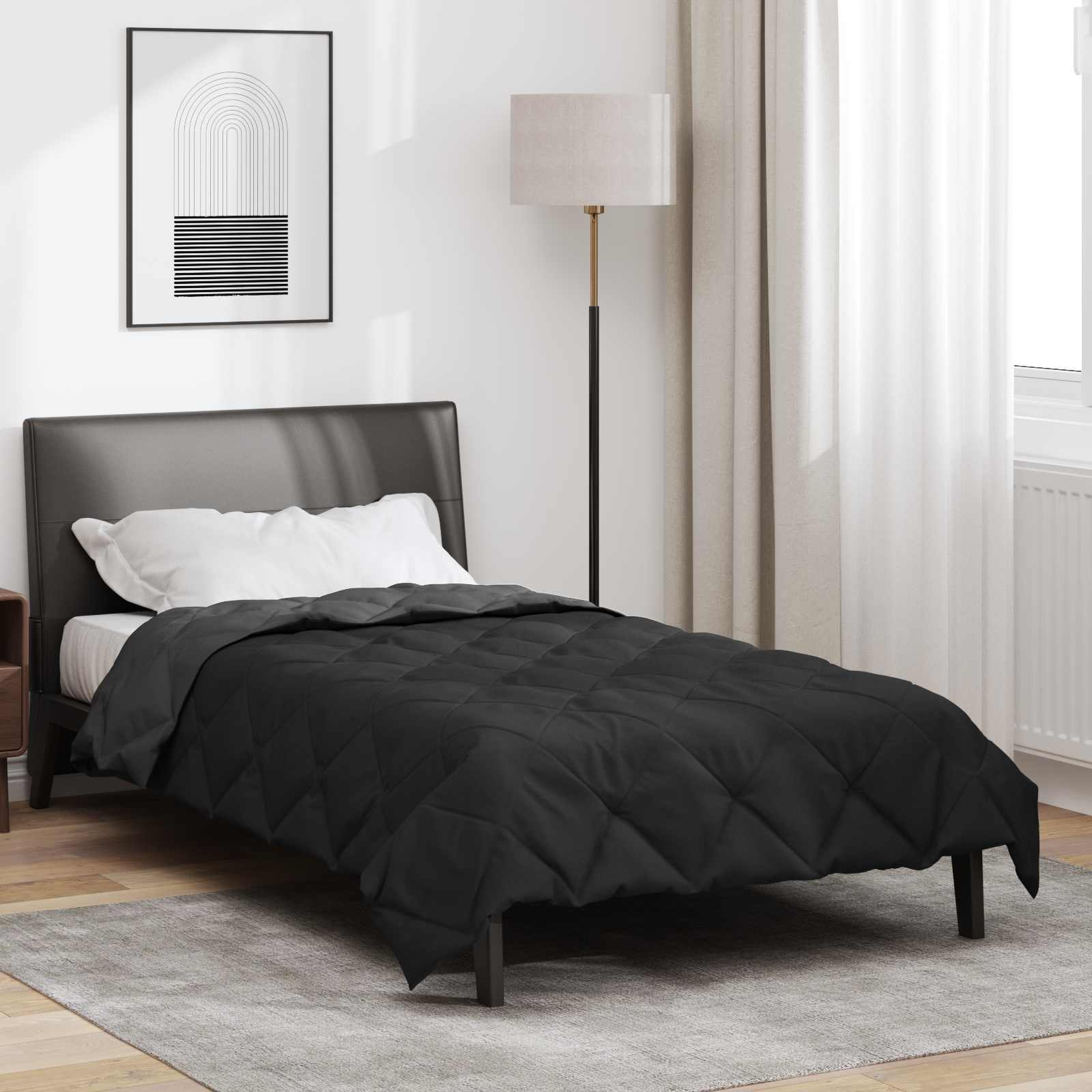 Piumone Completo Annuale Nero e antracite 135 x 220 cm