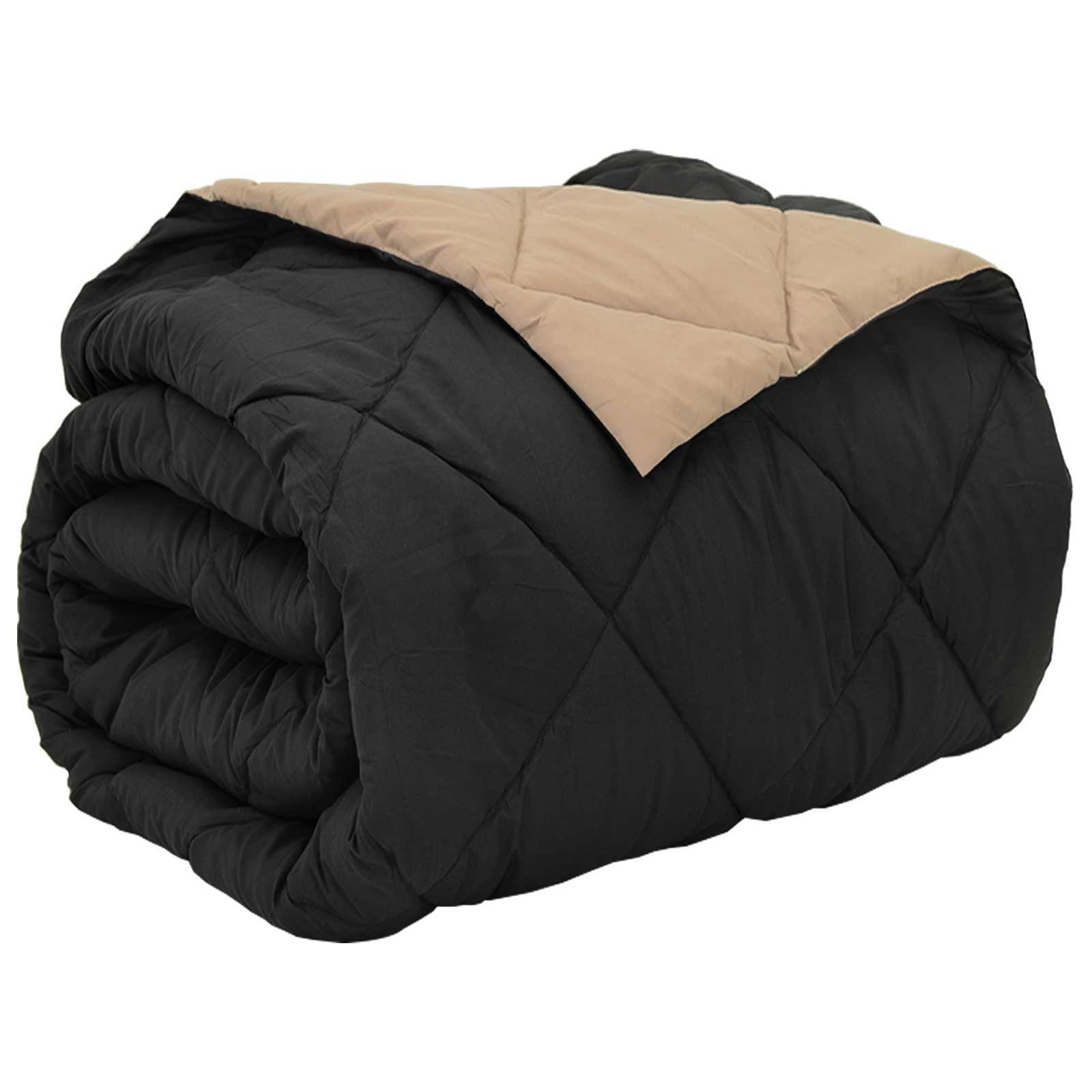 Piumone Completo Annuale Nero e Talpa 240 x 260 cm Microfibra