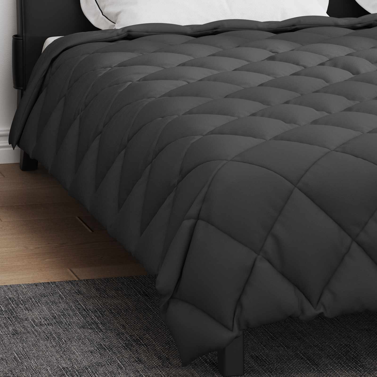 Duvet Invernale Antracite 220 x 240 cm Microfibra