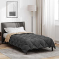 Duvet Invernale Antracite e Talpa 140 x 200 cm Microfibra