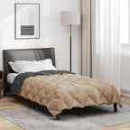 Duvet Invernale Antracite e Talpa 140 x 200 cm Microfibra