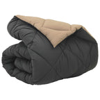 Duvet Invernale Antracite e Talpa 135 x 220 cm Microfibra