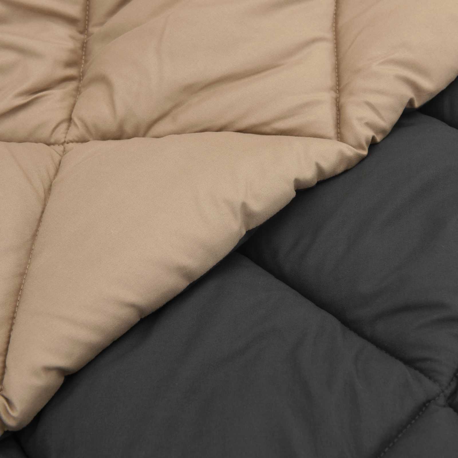 Duvet Invernale Antracite e Talpa 140 x 220 cm Microfibra