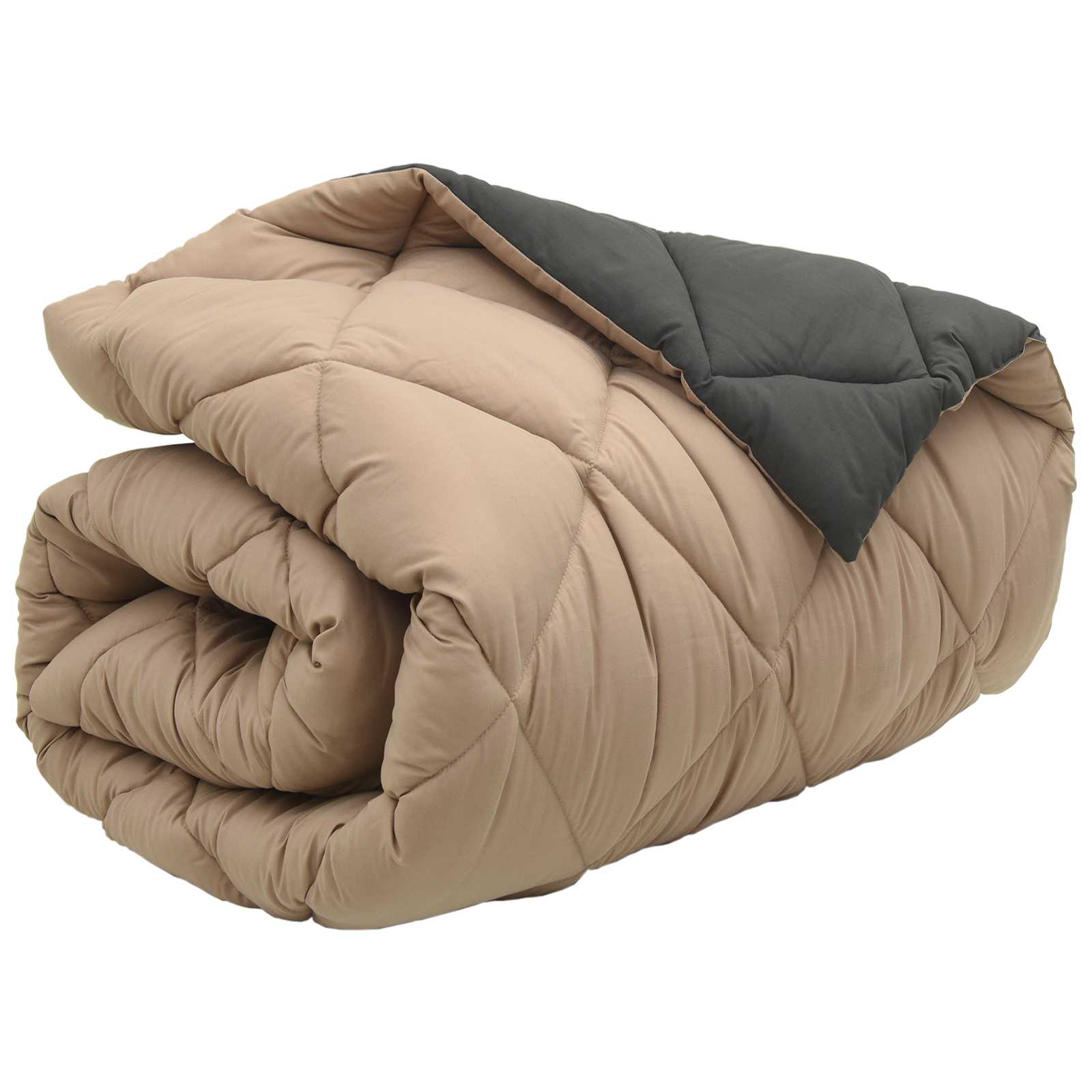 Duvet Invernale Antracite e Talpa 155 x 220 cm Microfibra