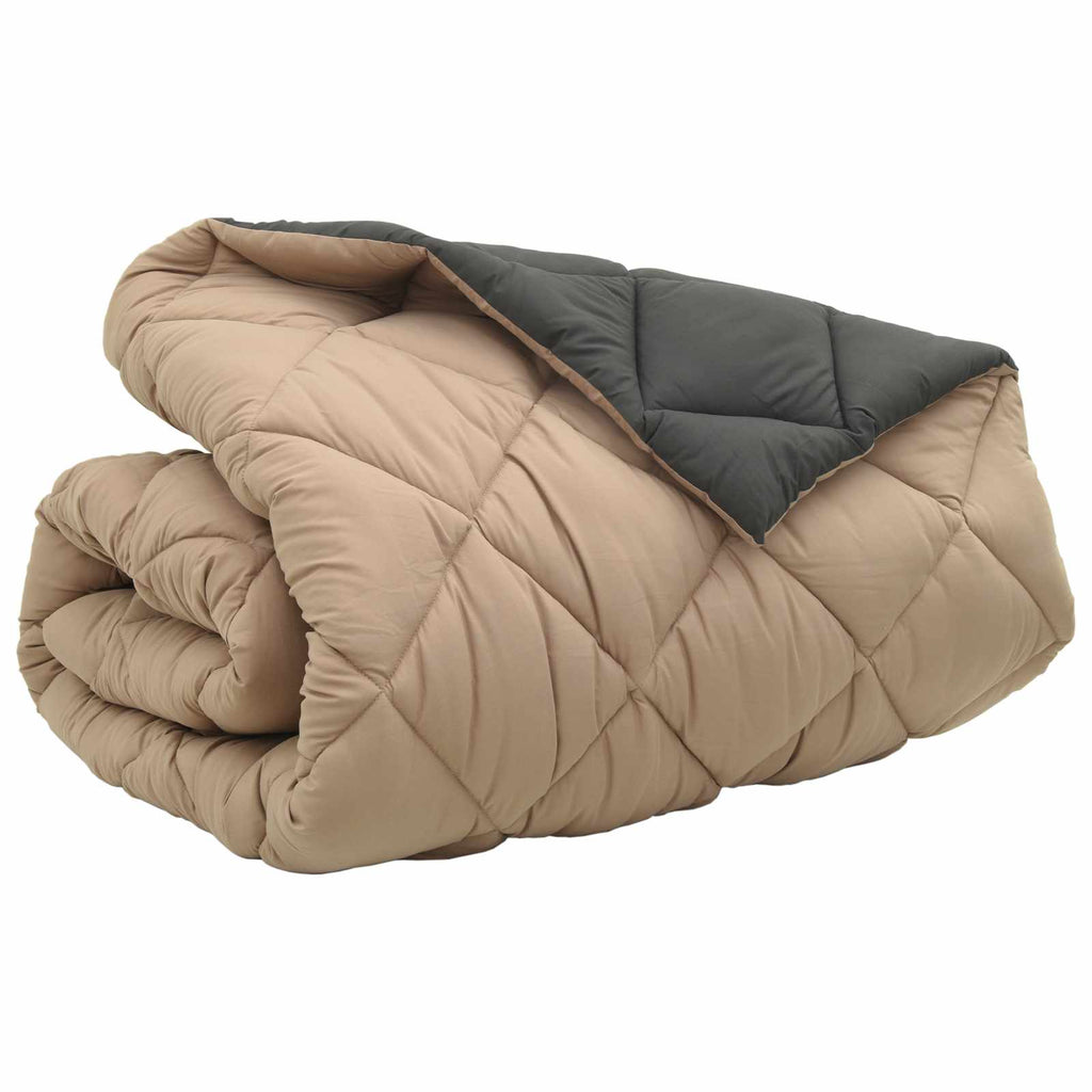 Duvet Invernale Antracite e Talpa 200 x 220 cm Microfibra