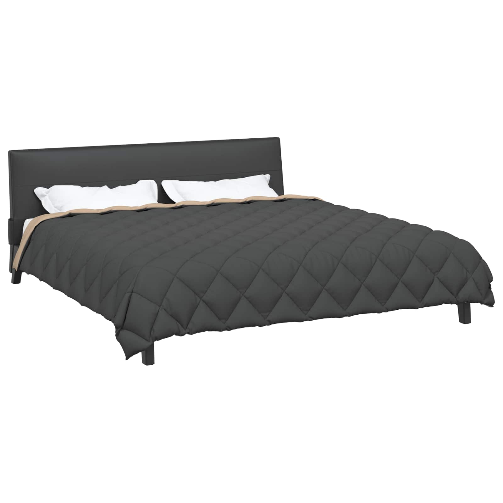 Duvet Invernale Antracite e Talpa 220 x 240 cm Microfibra