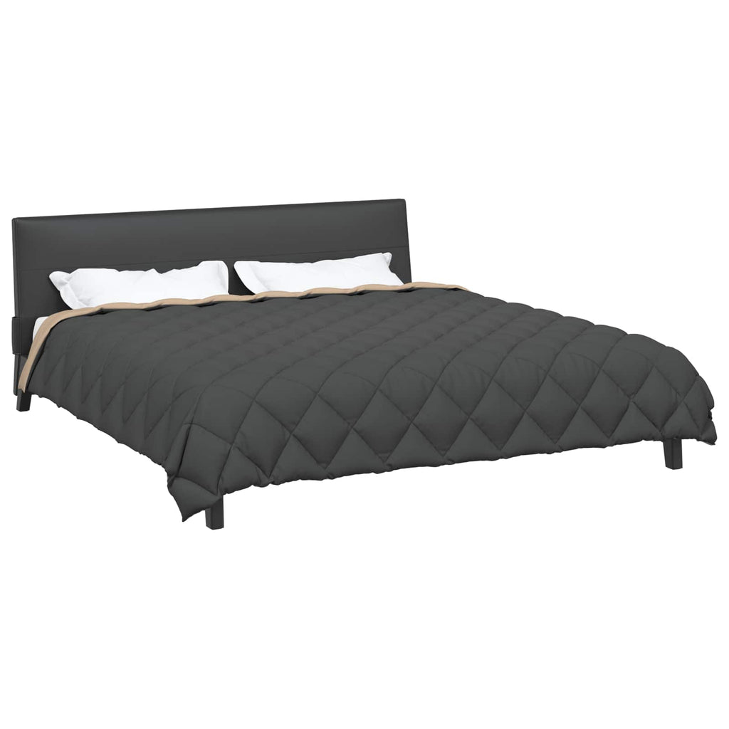 Duvet Invernale Antracite e Talpa 240 x 260 cm Microfibra