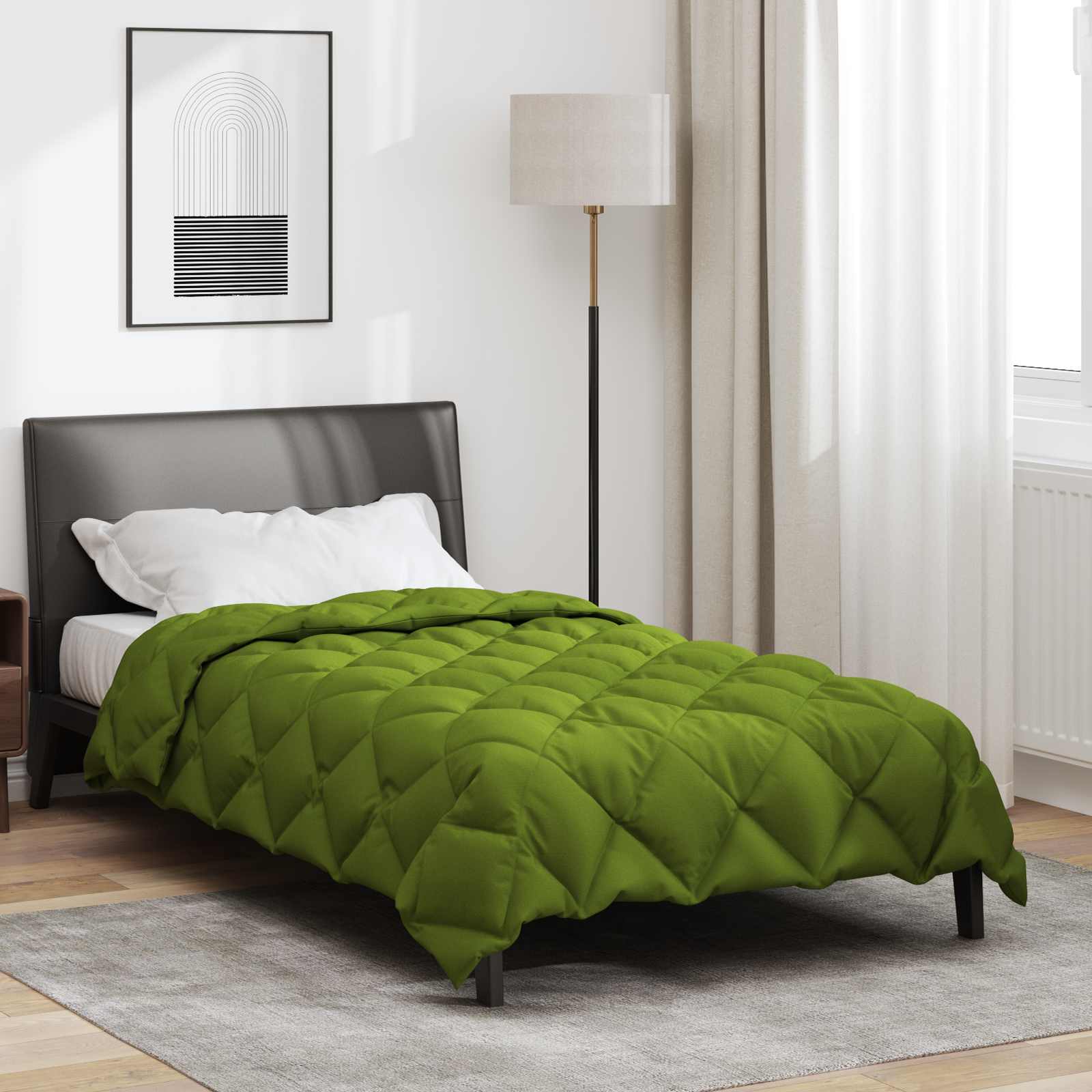 Duvet Invernale Verde 155 x 220 cm Microfibra