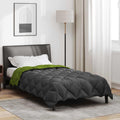 Duvet Invernale Verde e Antracite 135 x 200 cm Microfibra